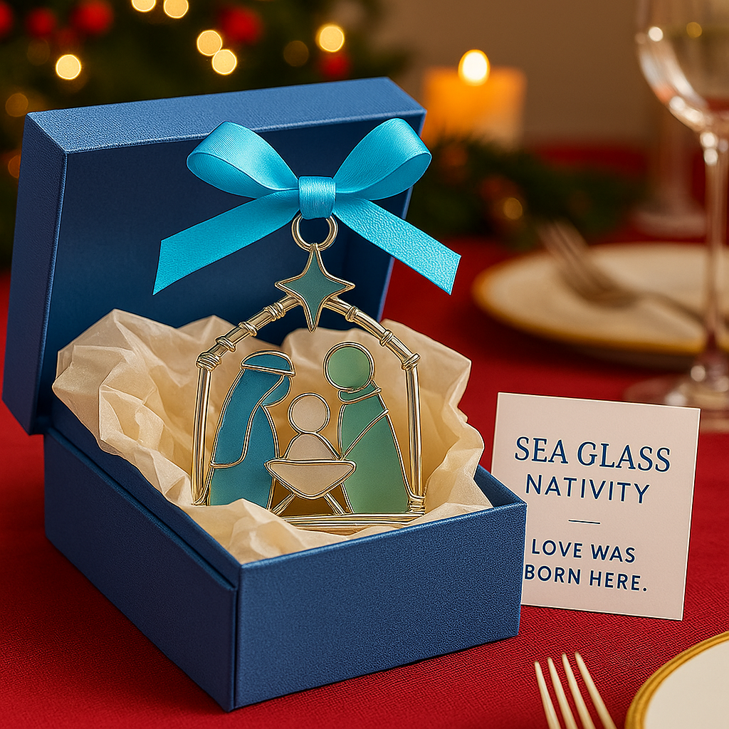 Sea Glass Nativity Ornament