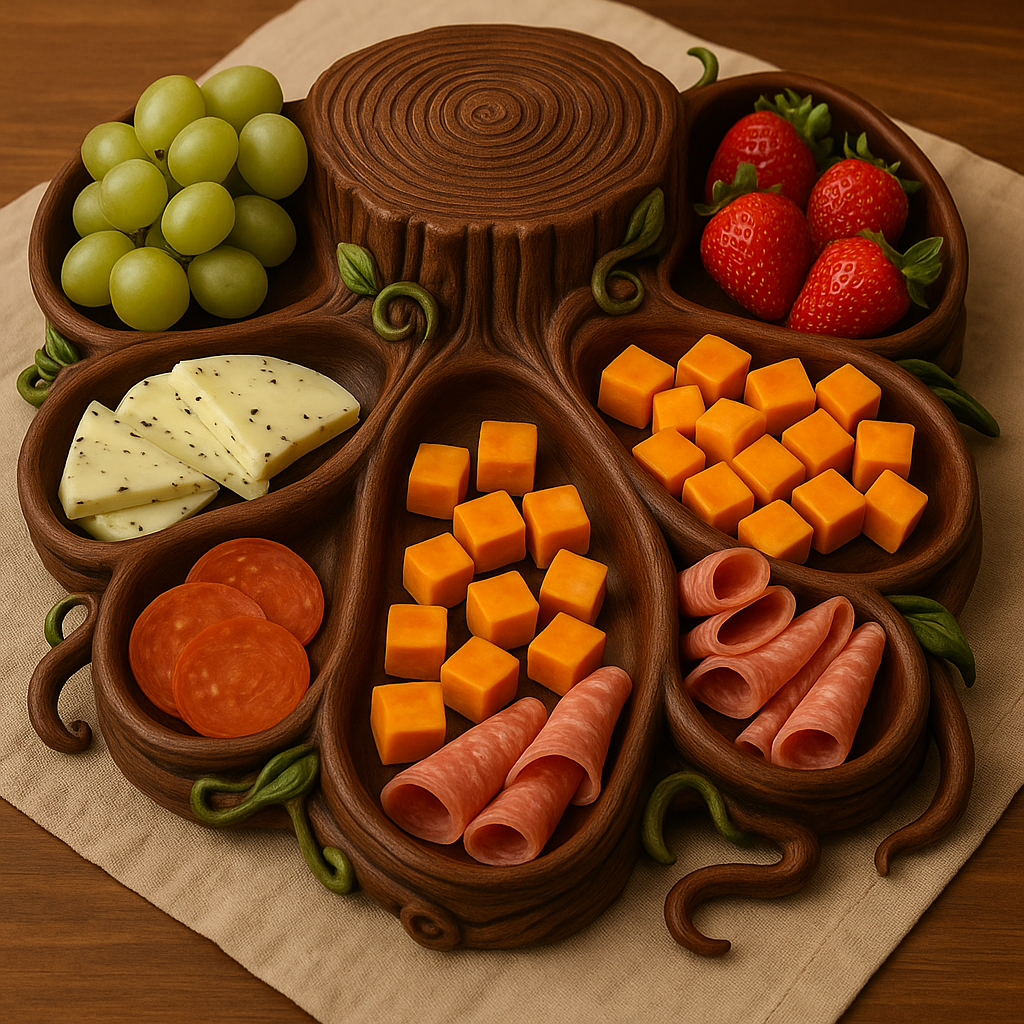 Whimsical Wooden Snack Trays 