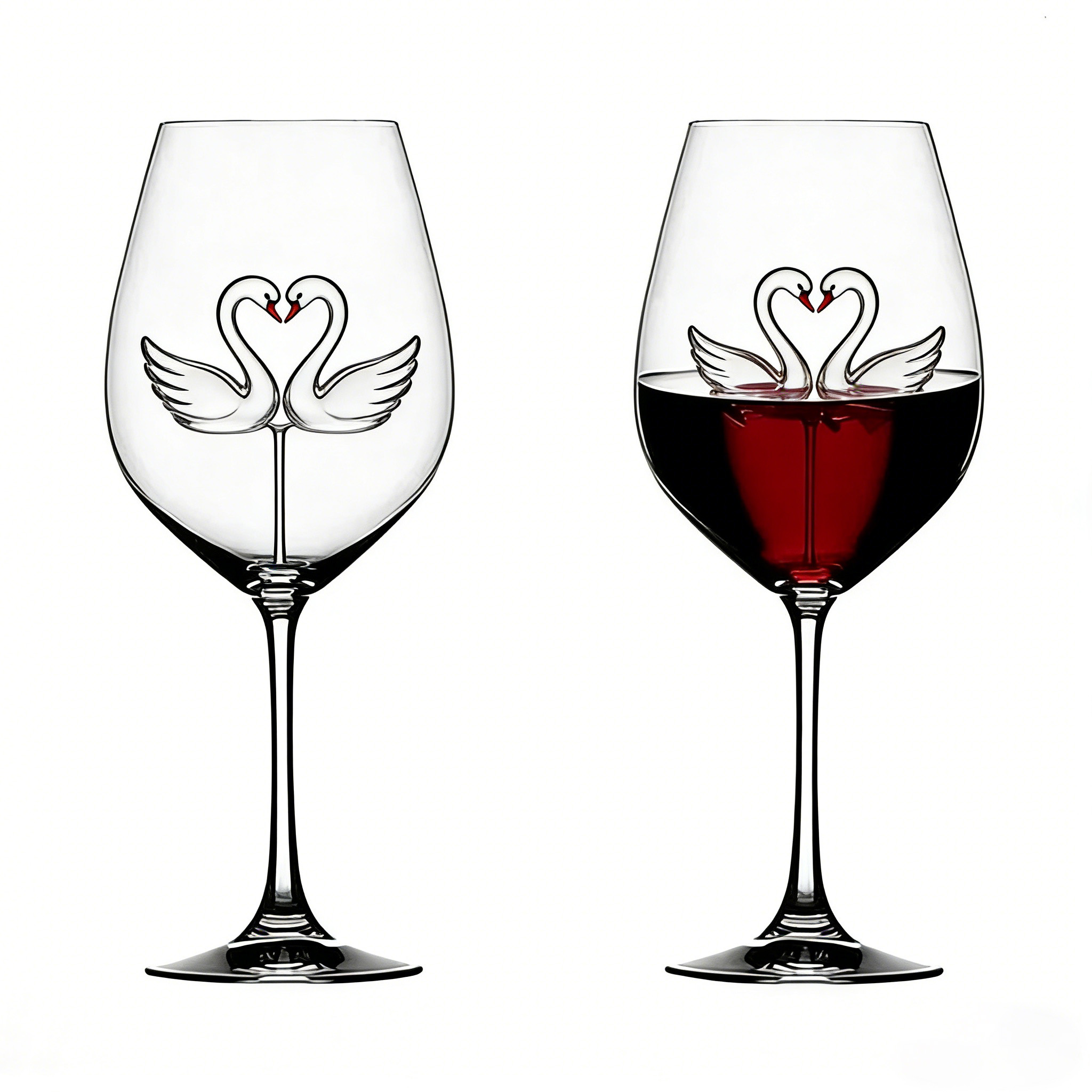Swan Heart Wine Glass 