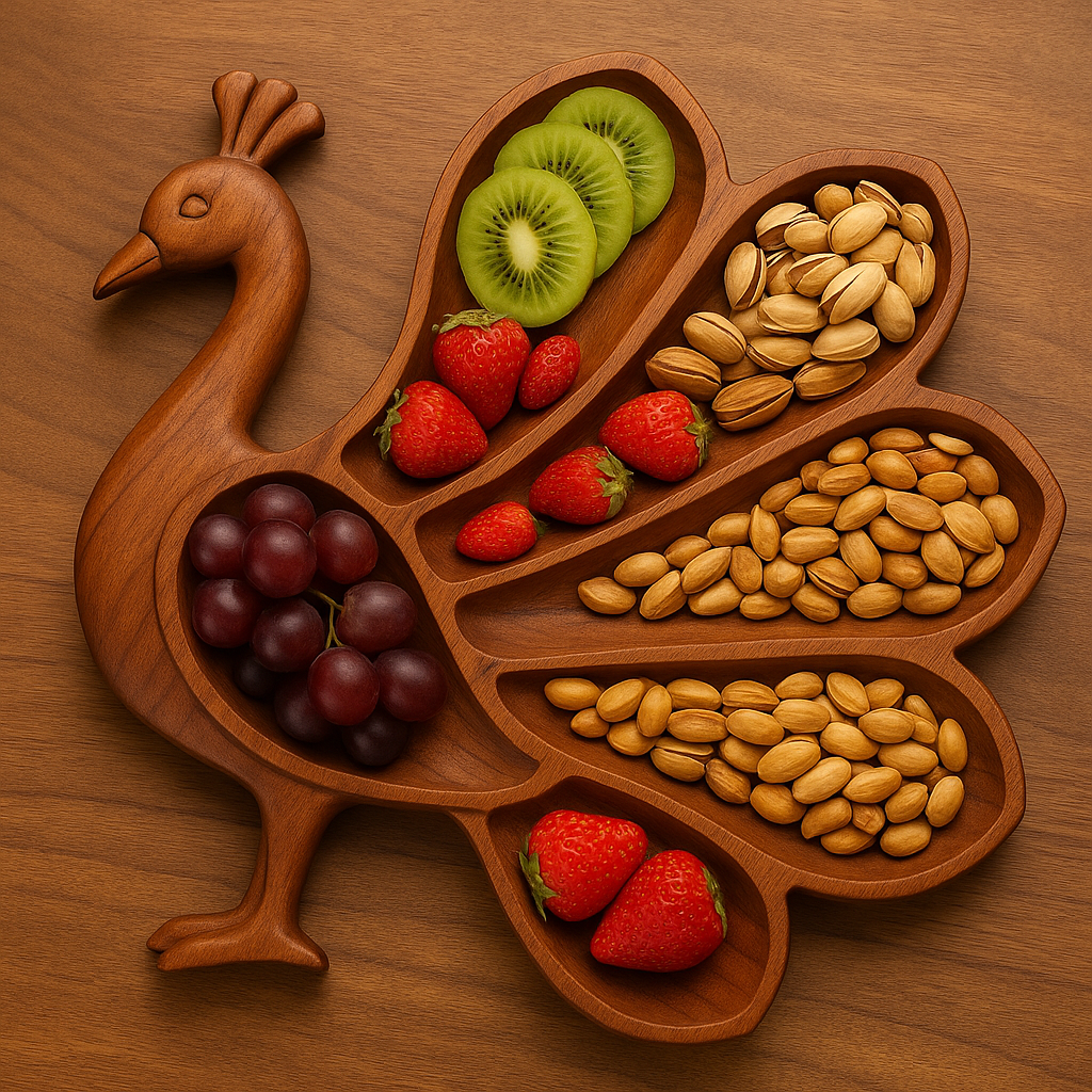 Whimsical Wooden Snack Trays