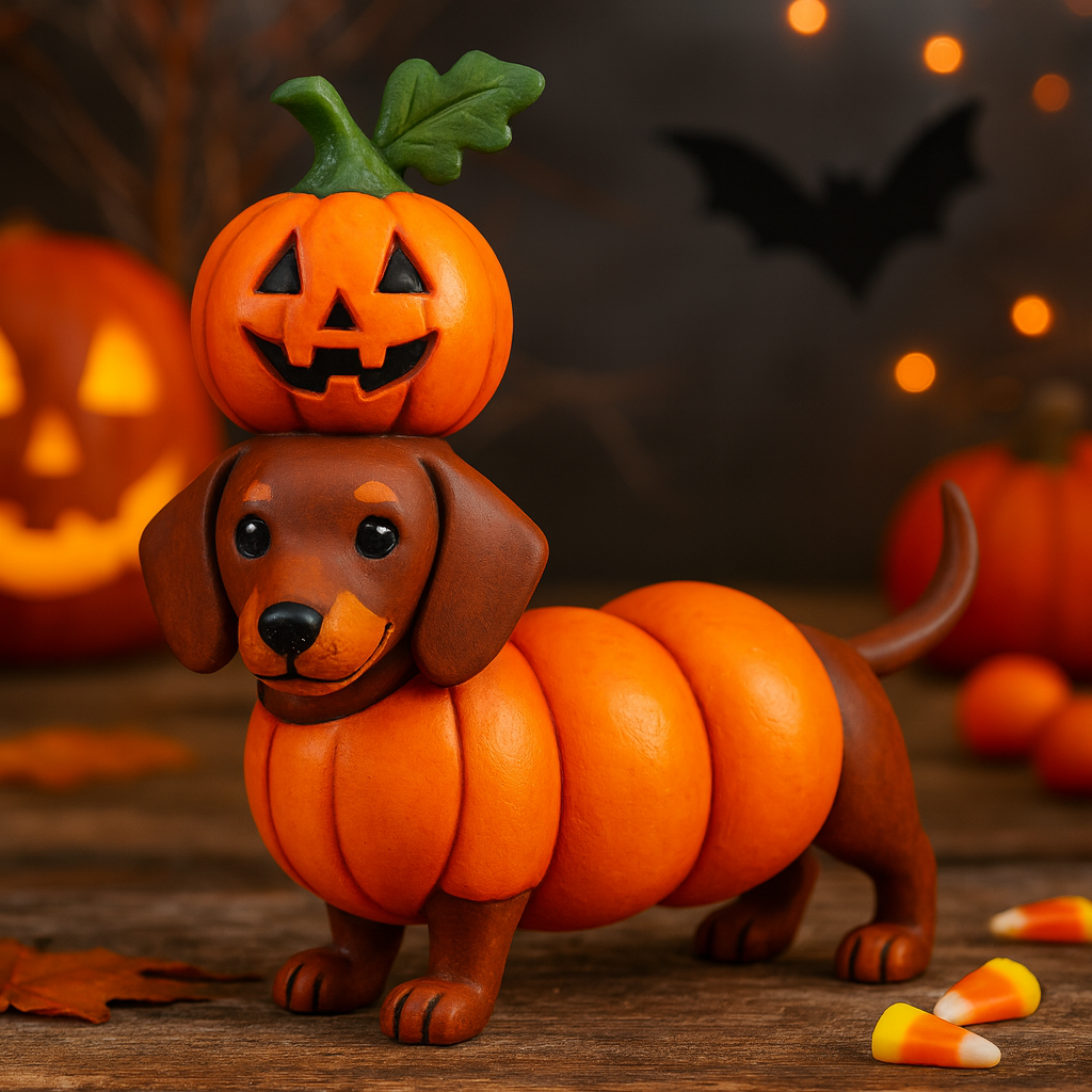🎃🐾 Halloween Dachshund Figurine Collection 