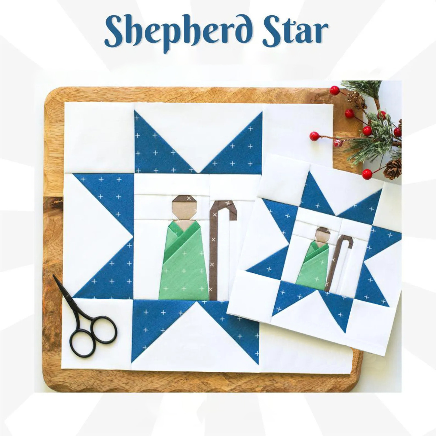 Nativity Star Quilt Block DIY Kit – 6-Block Fabric Bundle (Make Your Own)