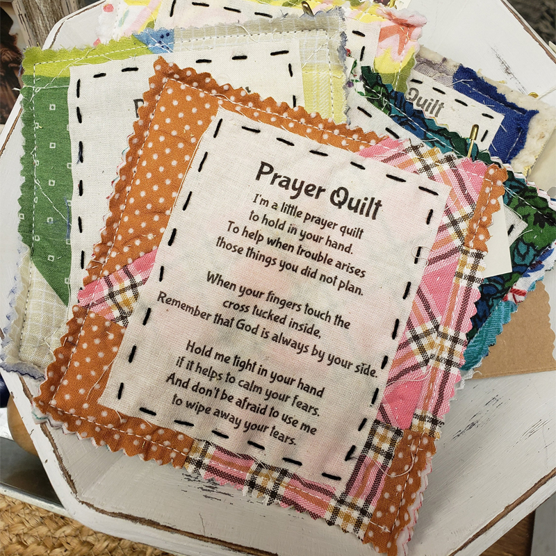 Vintage Prayer Quilt Squares