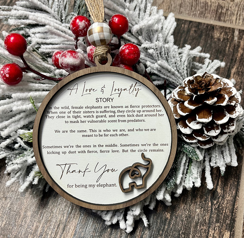 Sisterhood Elephant Ornament