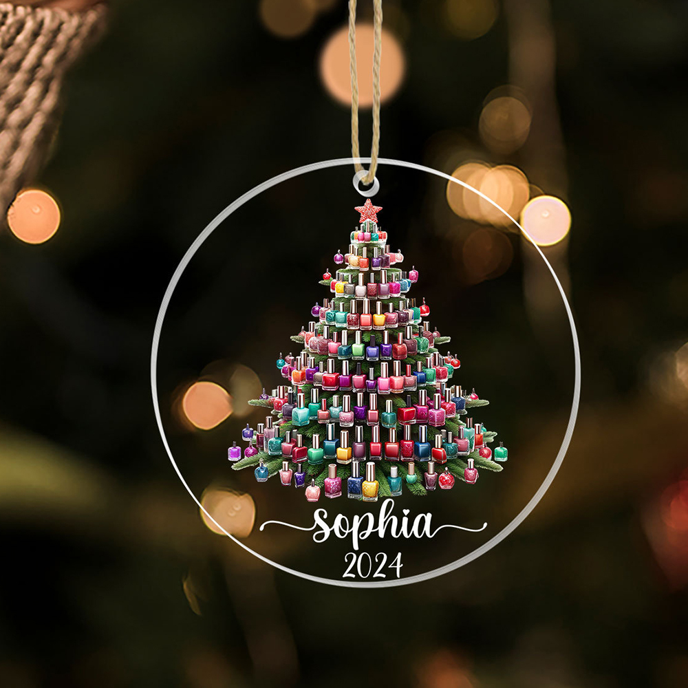 Personalized Nail Artist Acrylic Ornament