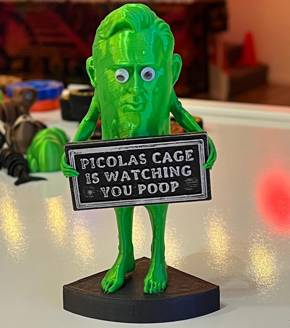 Picolas Cage Bathroom Buddy Figurine