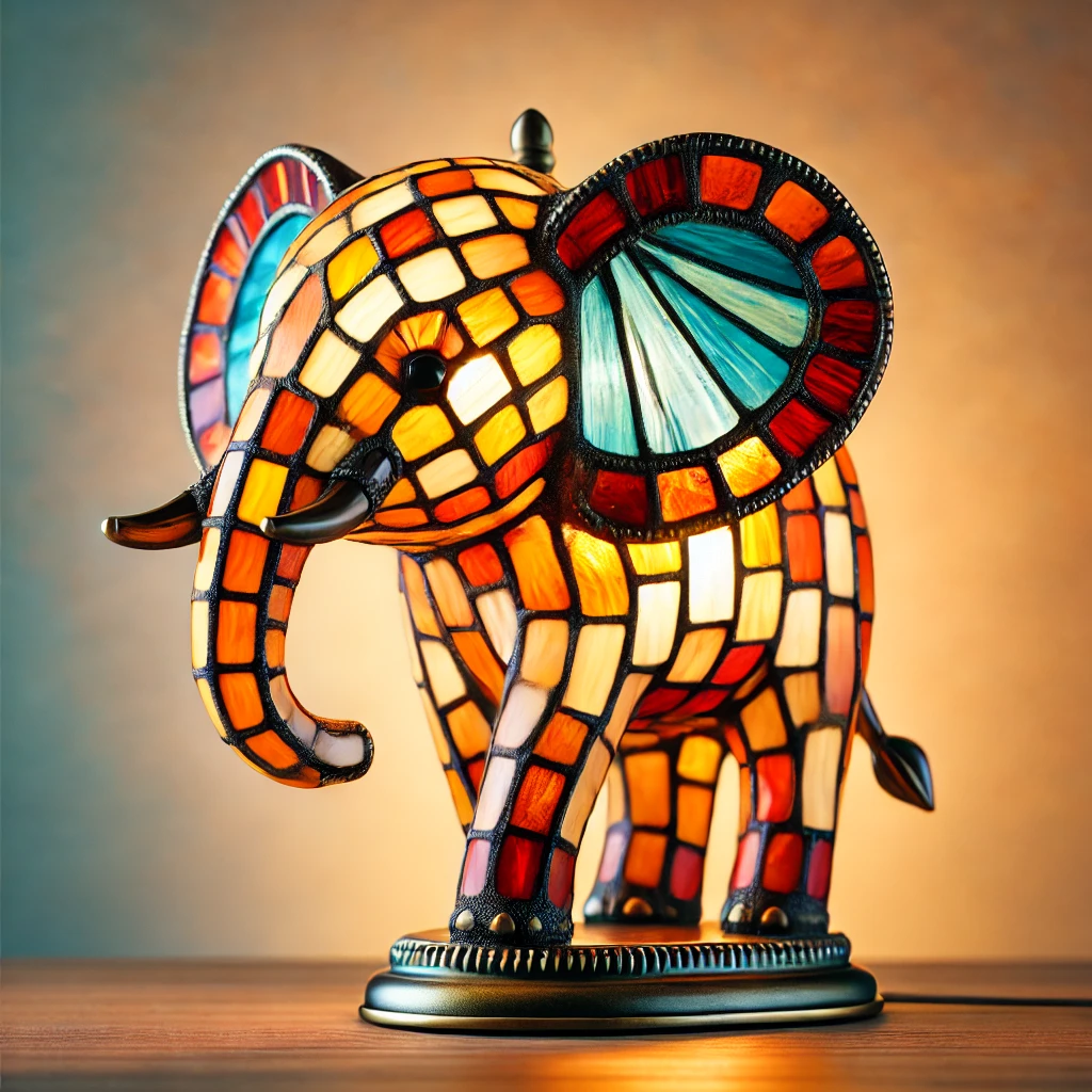 Stained Glass Owl Lamp
