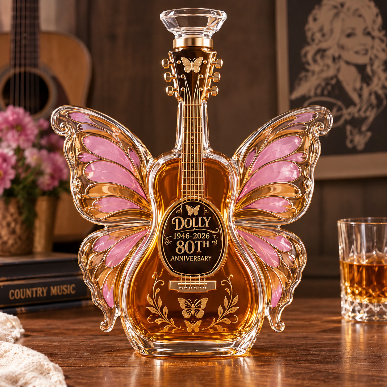 Dolly 80th Anniversary Crystal Decanter 