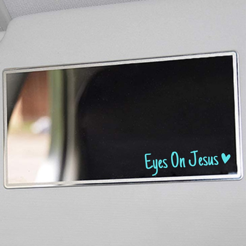 Eyes On Jesus Mirror Decal