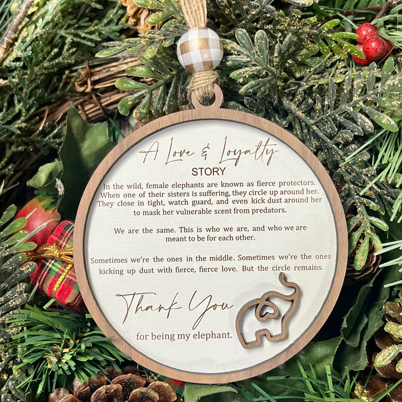 Sisterhood Elephant Ornament