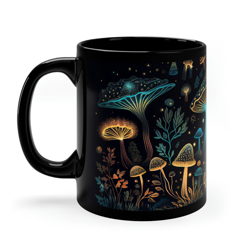 Bioluminescent Fungi Magic Mushroom Mug