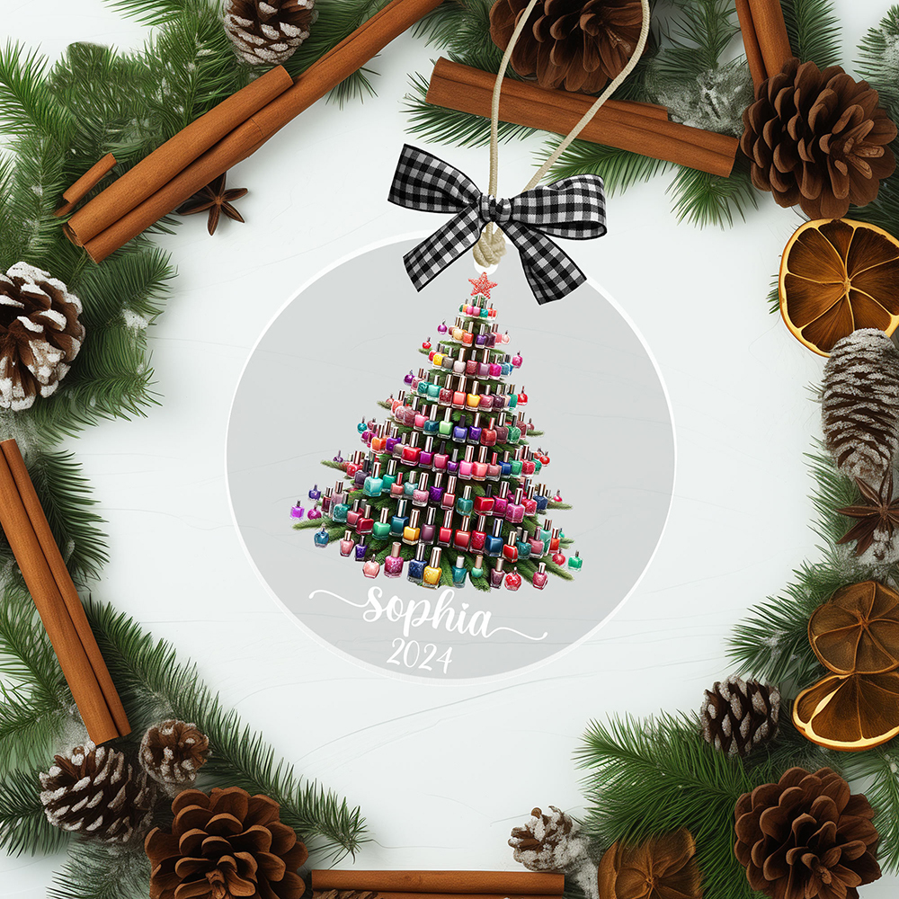 Personalized Nail Artist Acrylic Ornament