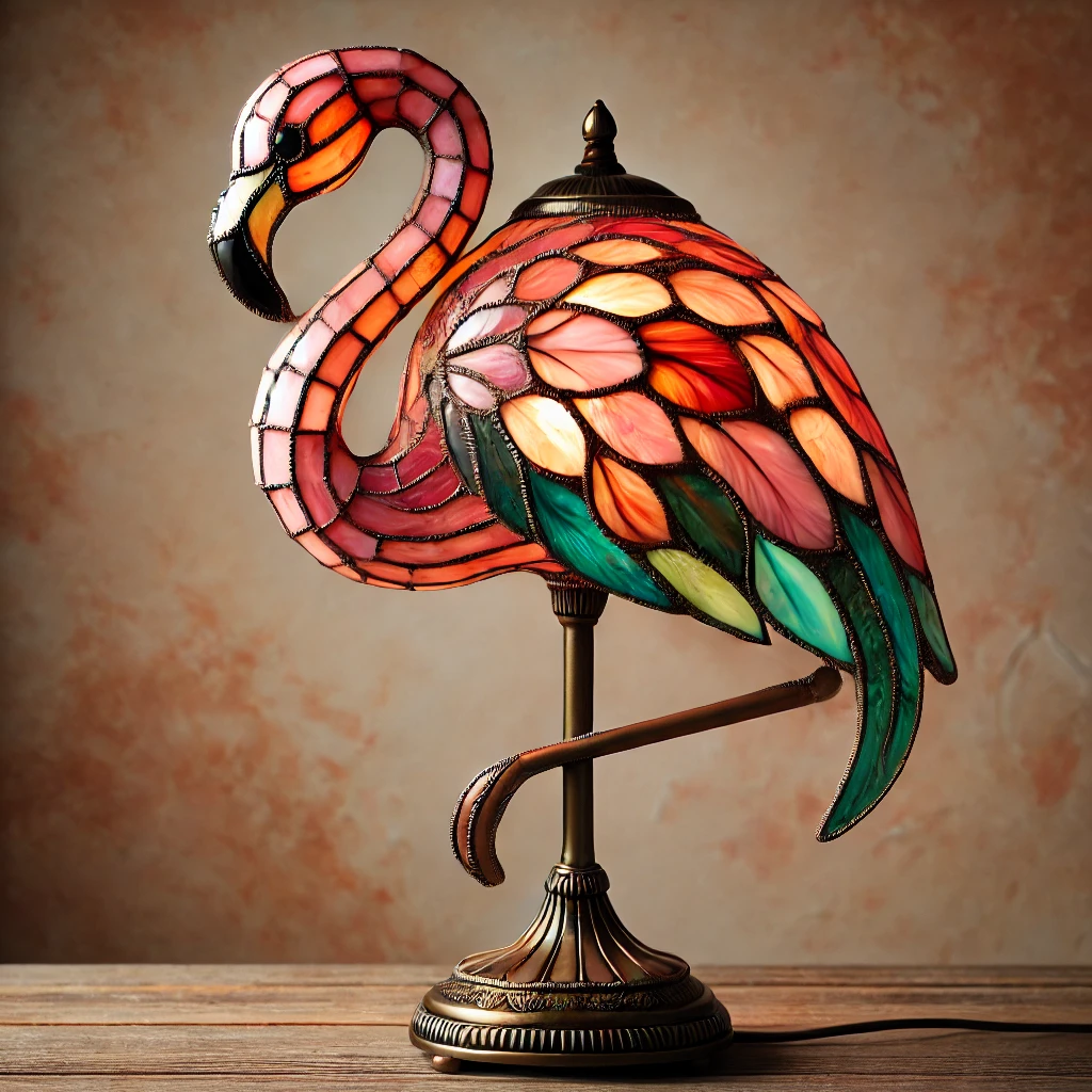 Stained Glass Owl Lamp