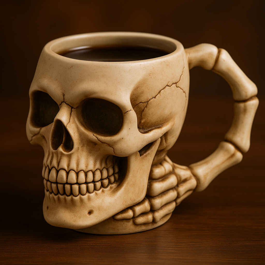 Skull-Shaped Coffee Mug