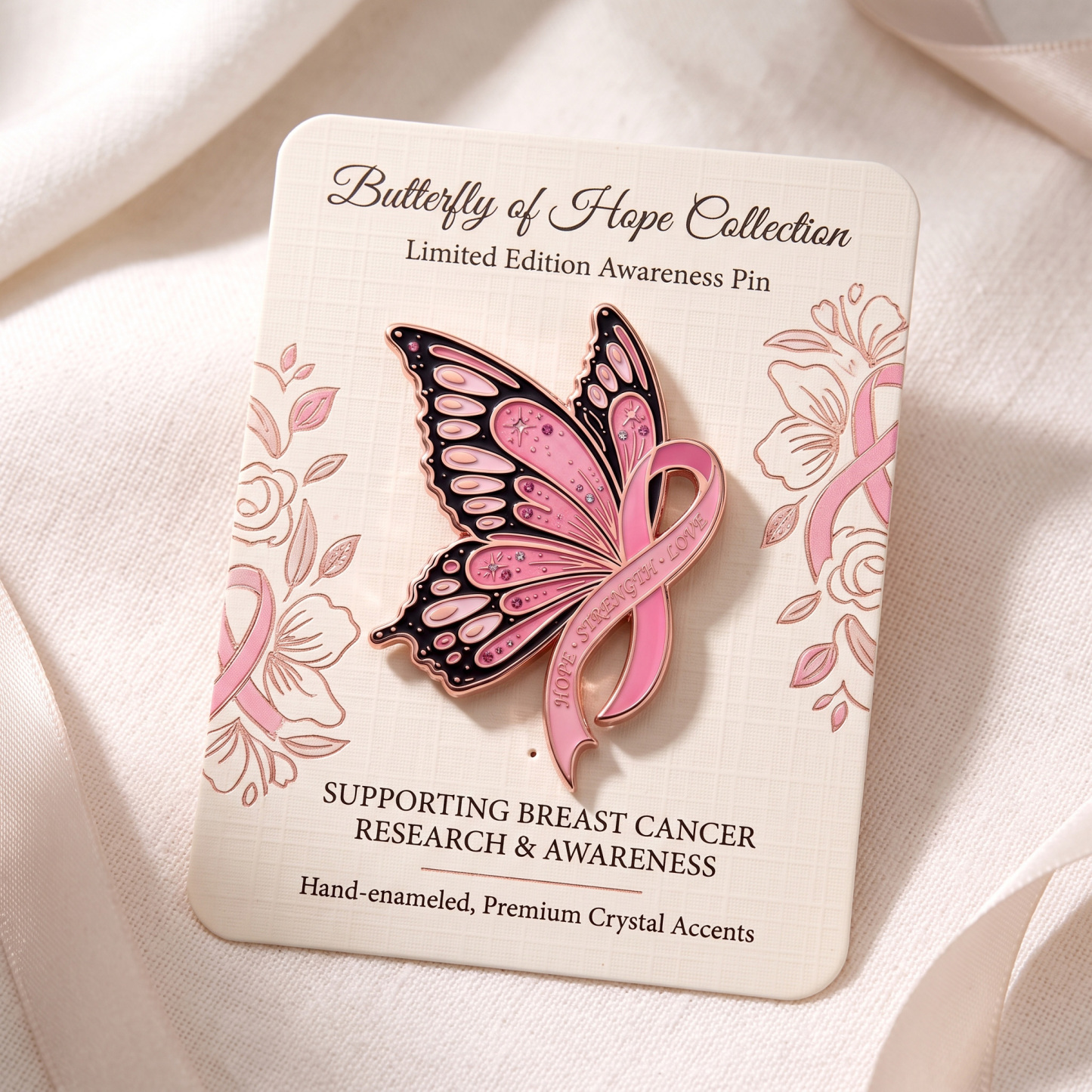 Butterfly of Hope Awareness Pin – Limited Edition Breast Cancer Keepsake