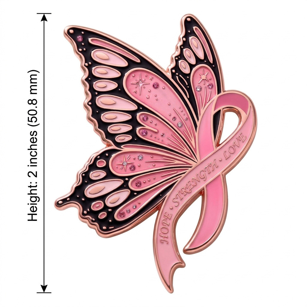 Butterfly of Hope Awareness Pin – Limited Edition Breast Cancer Keepsake