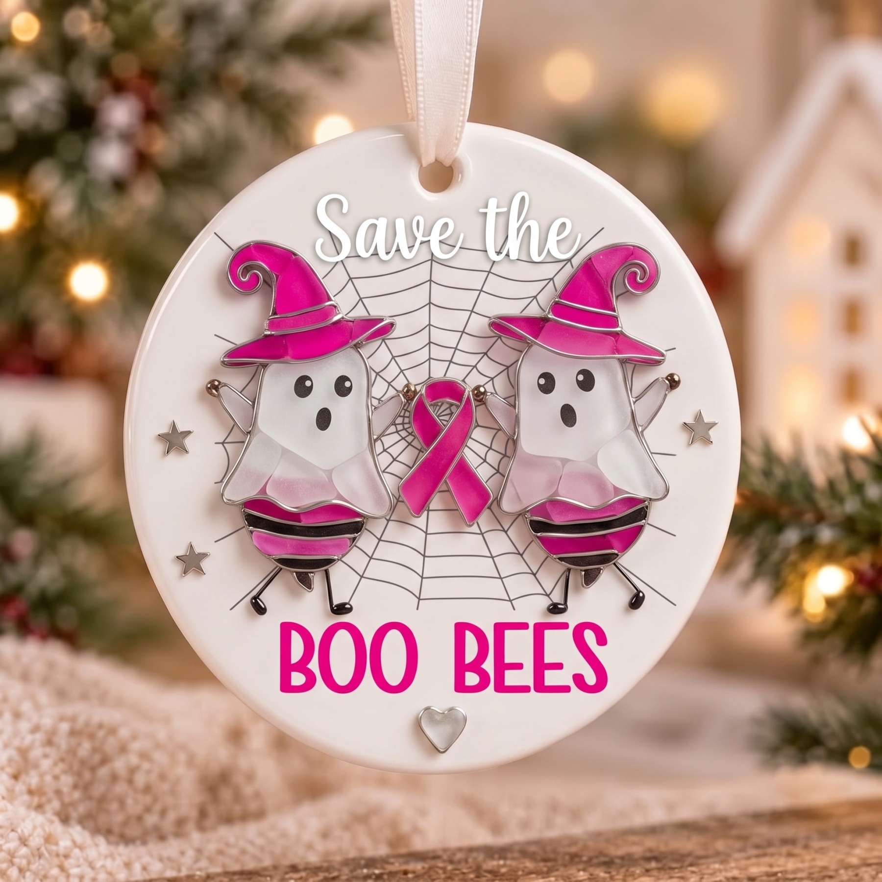 "Save The Boo Bees" Heart Ornament