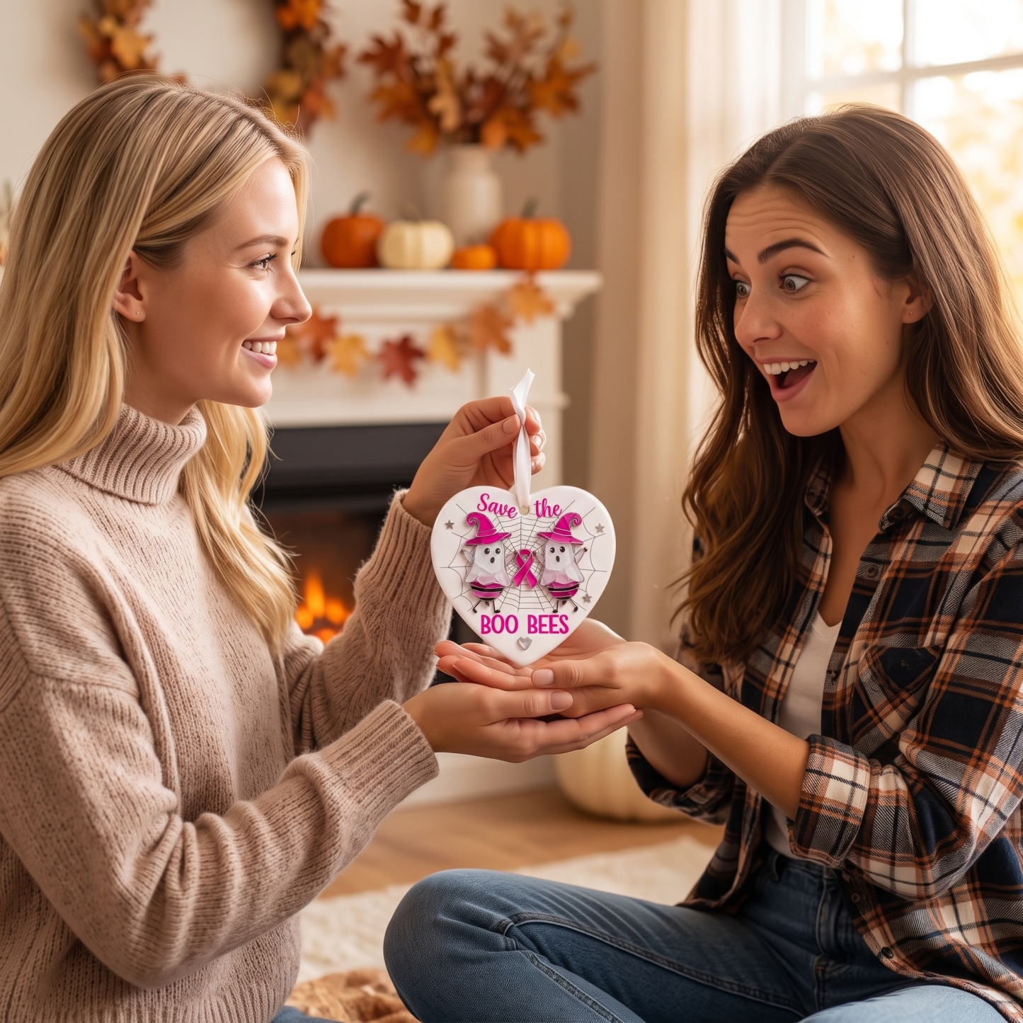 "Save The Boo Bees" Heart Ornament 