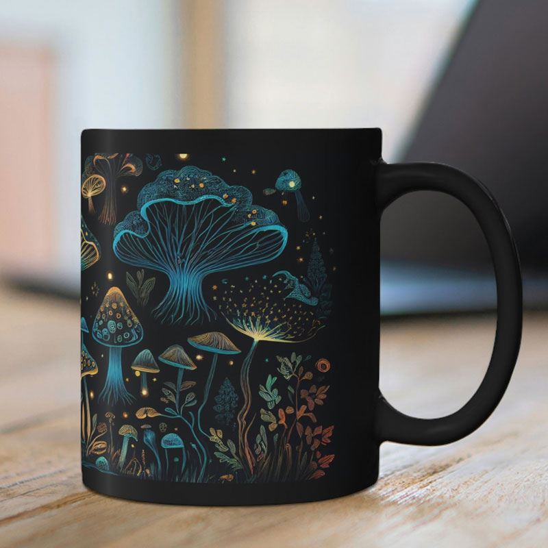 Bioluminescent Fungi Magic Mushroom Mug