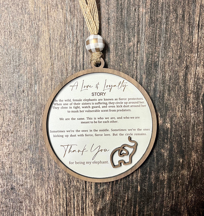 Sisterhood Elephant Ornament