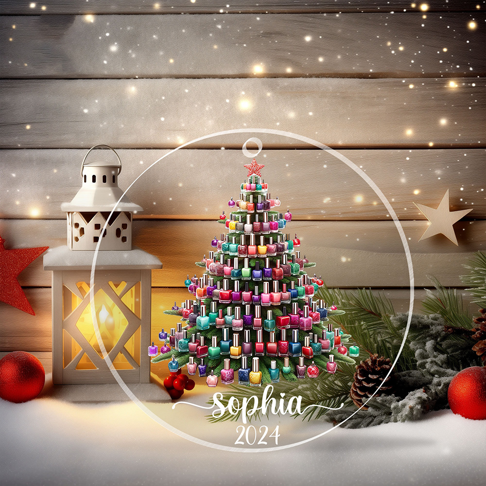 Personalized Nail Artist Acrylic Ornament