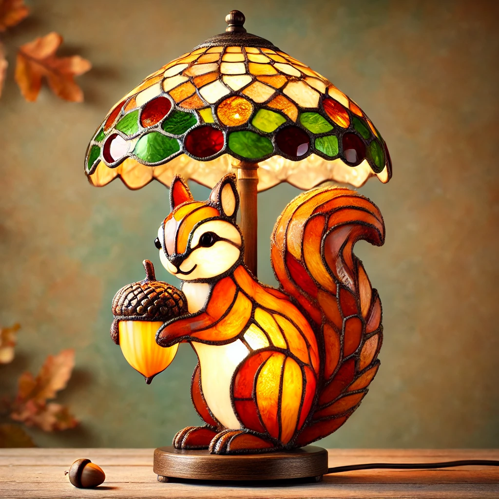 Stained Glass Owl Lamp
