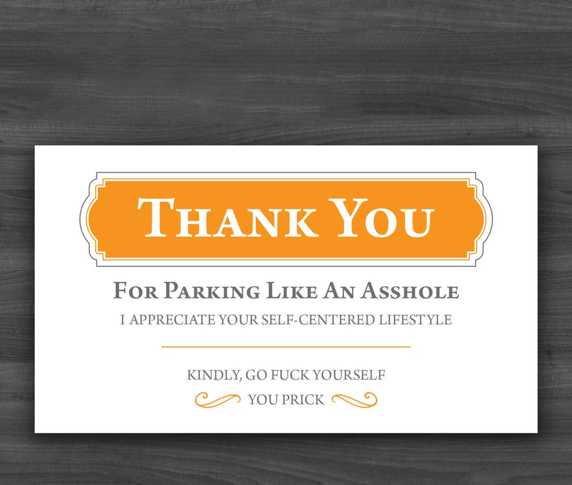 Bad Parking Cards