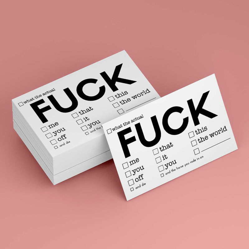F Bomb Curse Cards, Set of 25