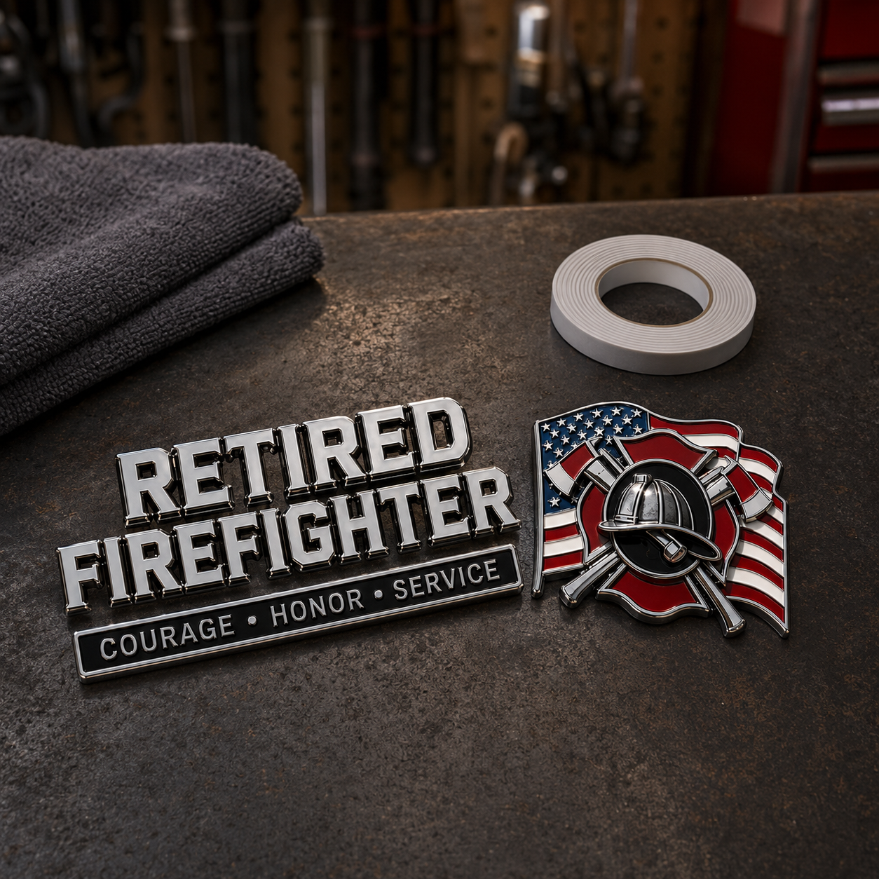 Retired Firefighter Tailgate Emblem 