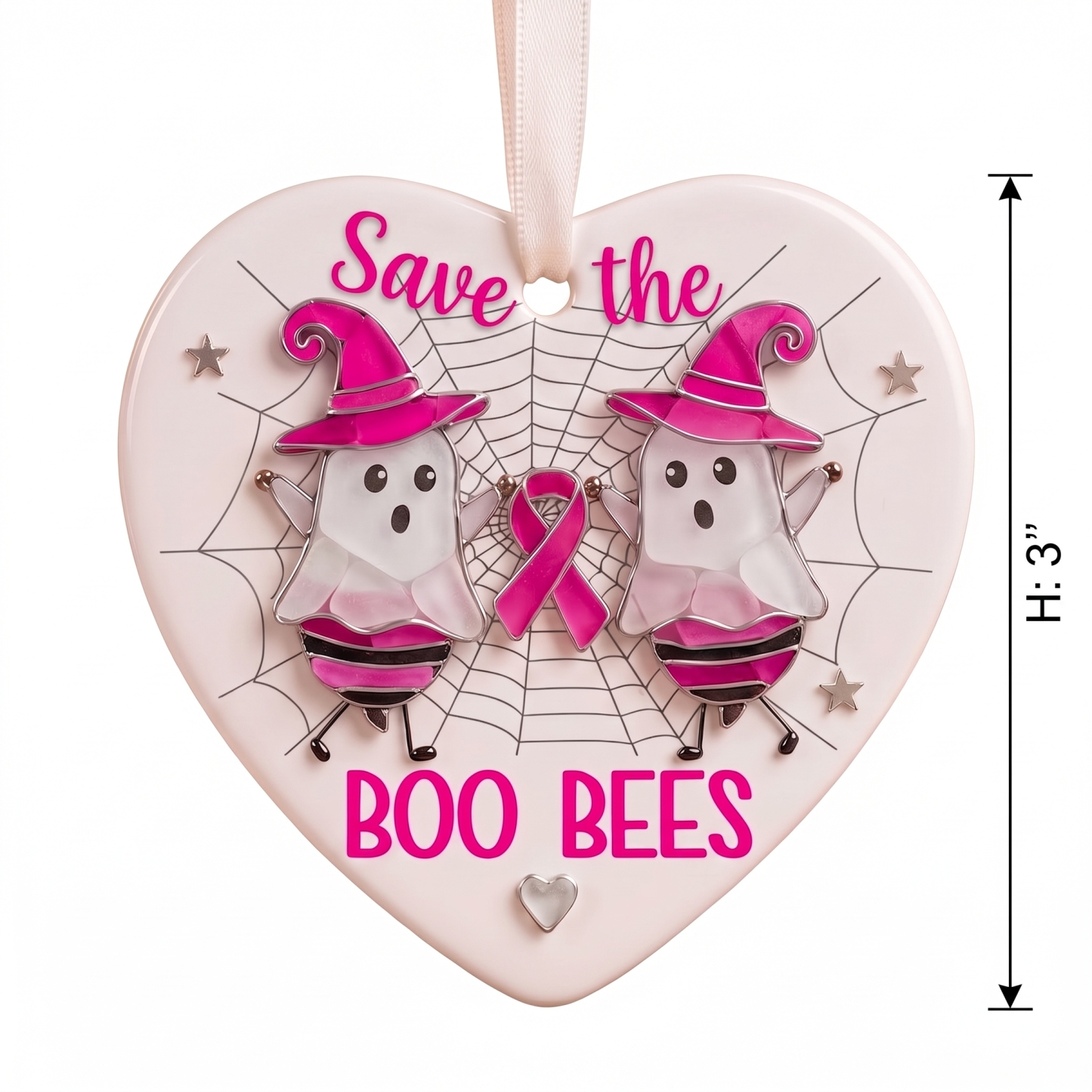 "Save The Boo Bees" Heart Ornament 