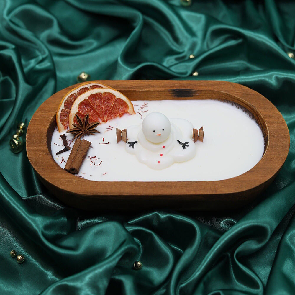 Farmhouse Dough Bowl Winter Wonderland Candle