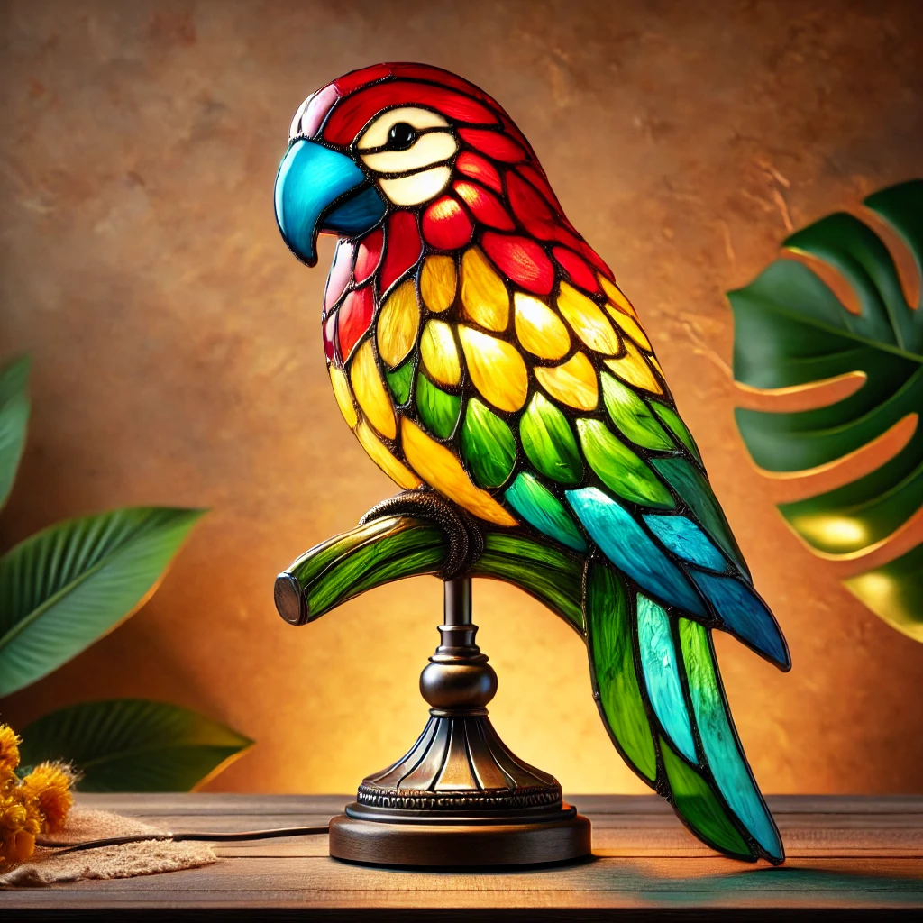 Stained Glass Owl Lamp