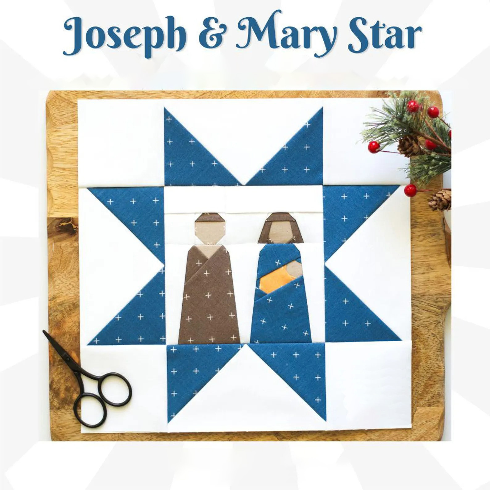 Nativity Star Quilt Block DIY Kit – 6-Block Fabric Bundle (Make Your Own)