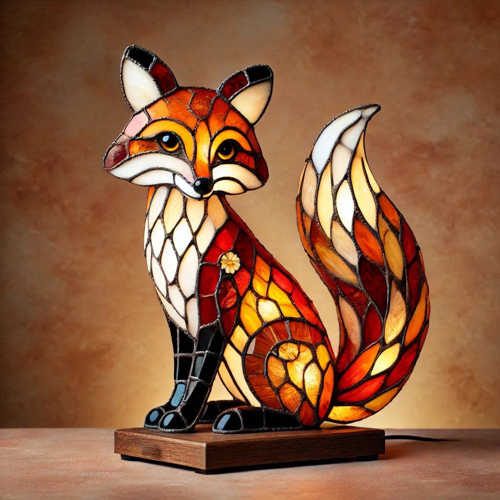 Stained Glass Owl Lamp