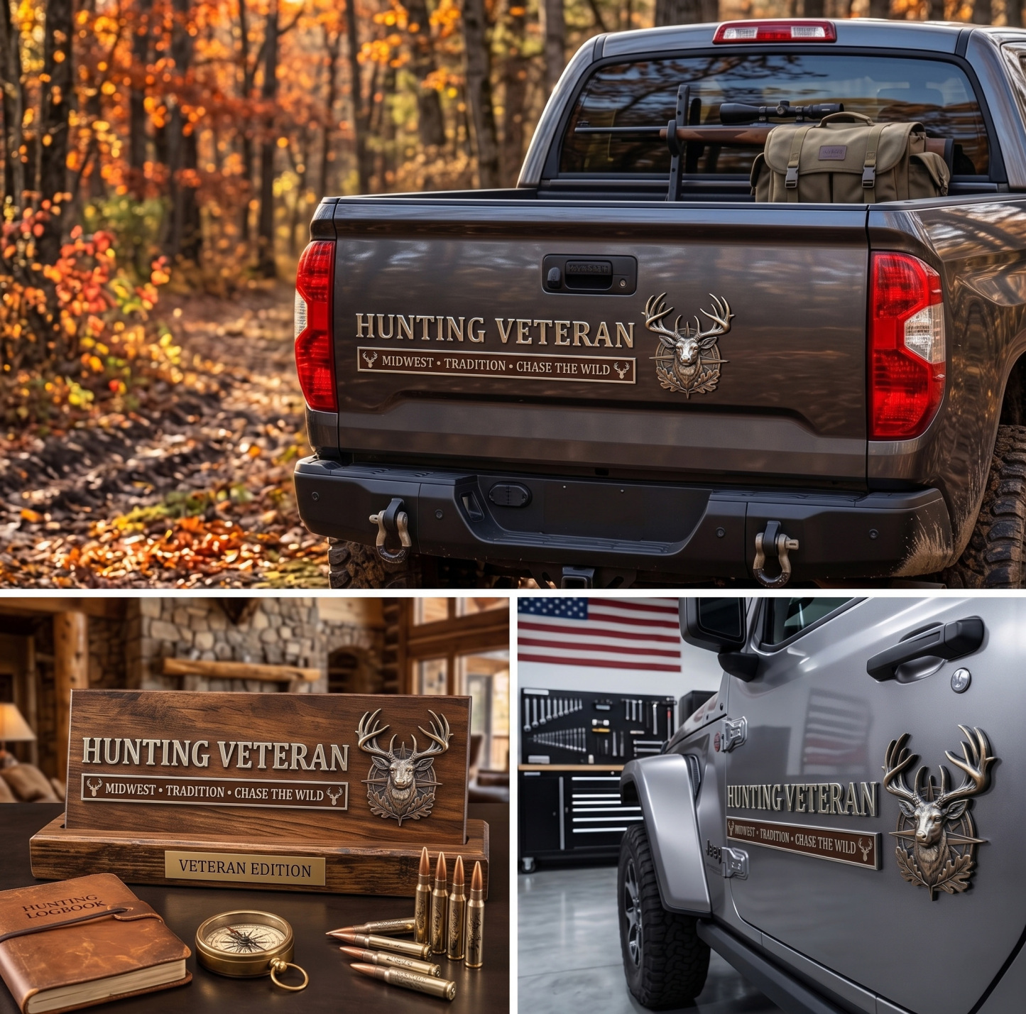 Hunting Veteran Tailgate Emblem