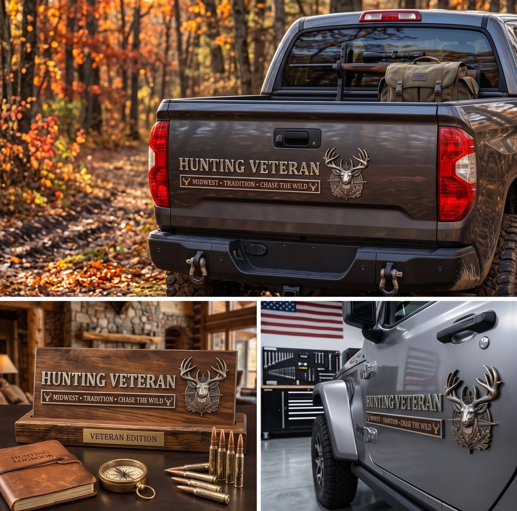 Hunting Veteran Tailgate Emblem