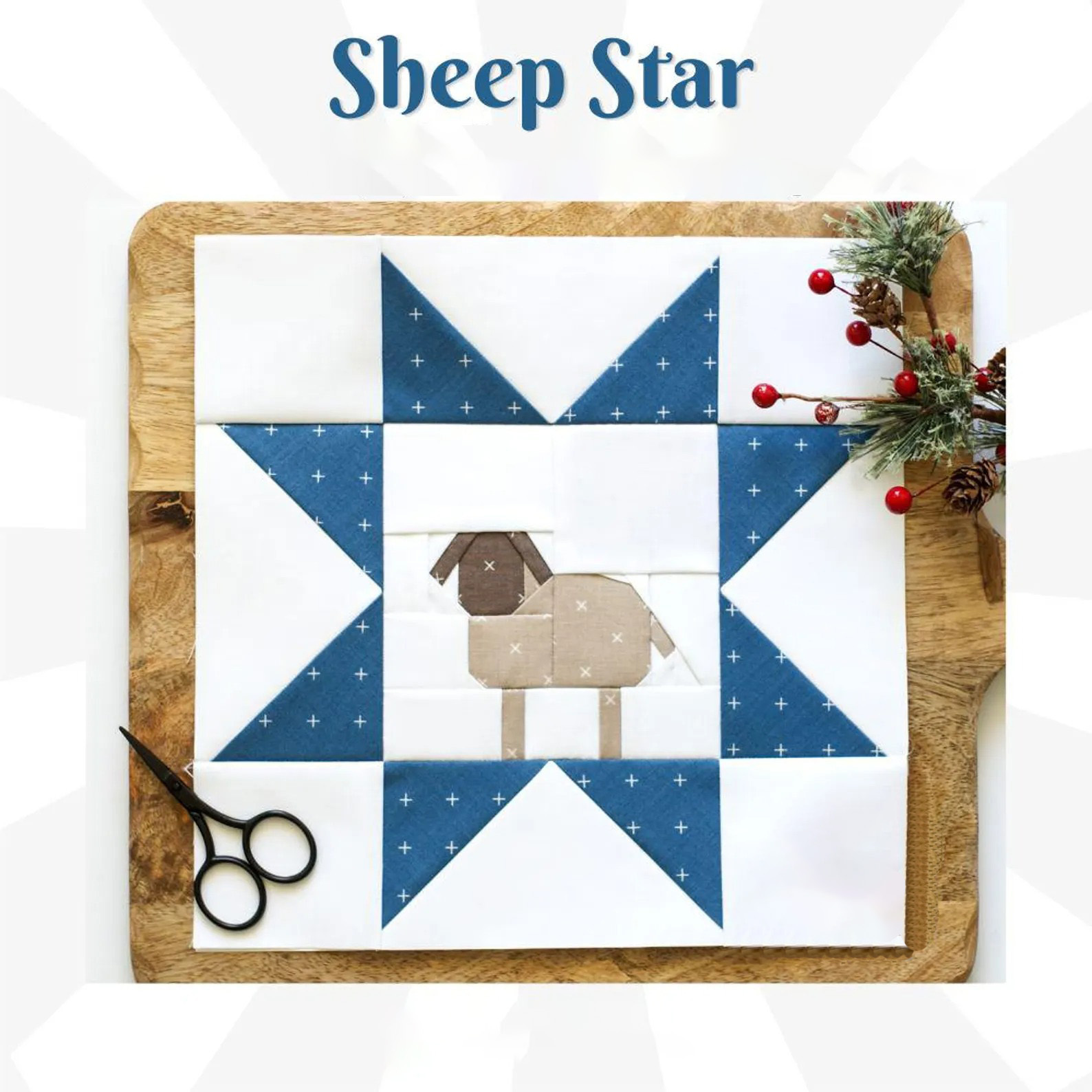 Nativity Star Quilt Block DIY Kit – 6-Block Fabric Bundle (Make Your Own)