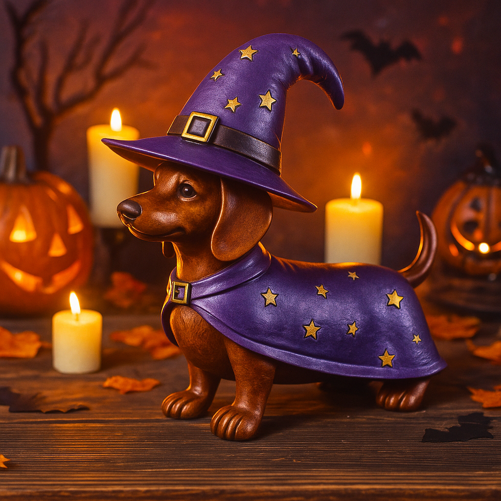 🎃🐾 Halloween Dachshund Figurine Collection