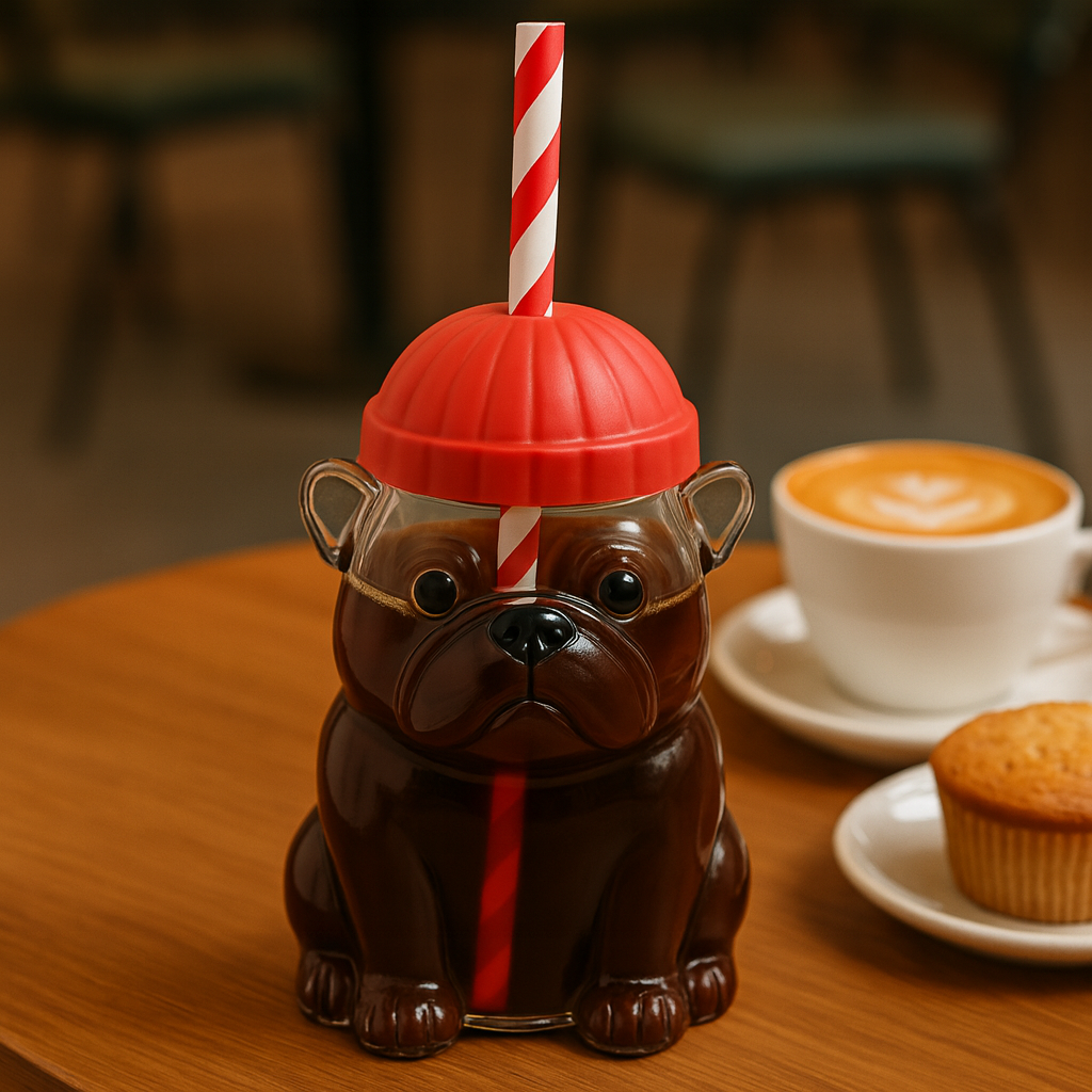  French Bulldog Glass Cup