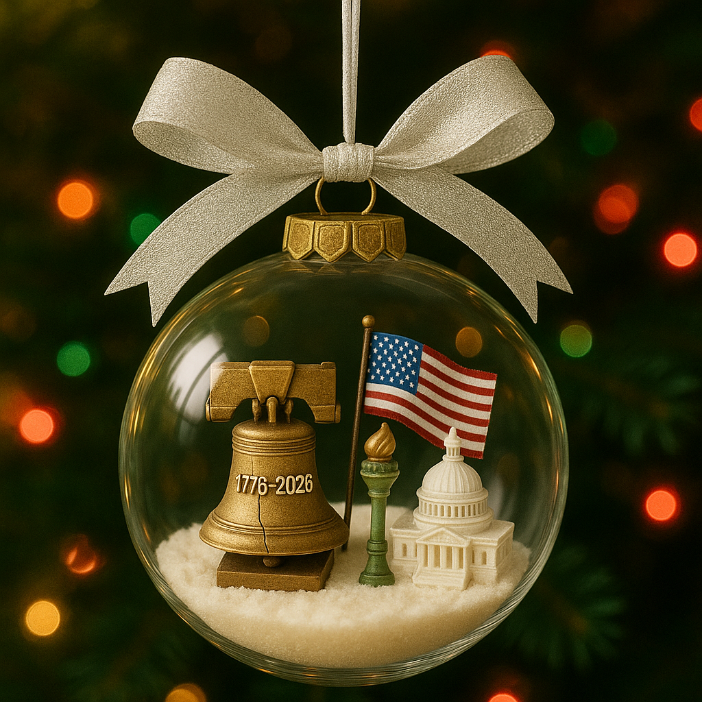 America 250 Christmas Ornament 