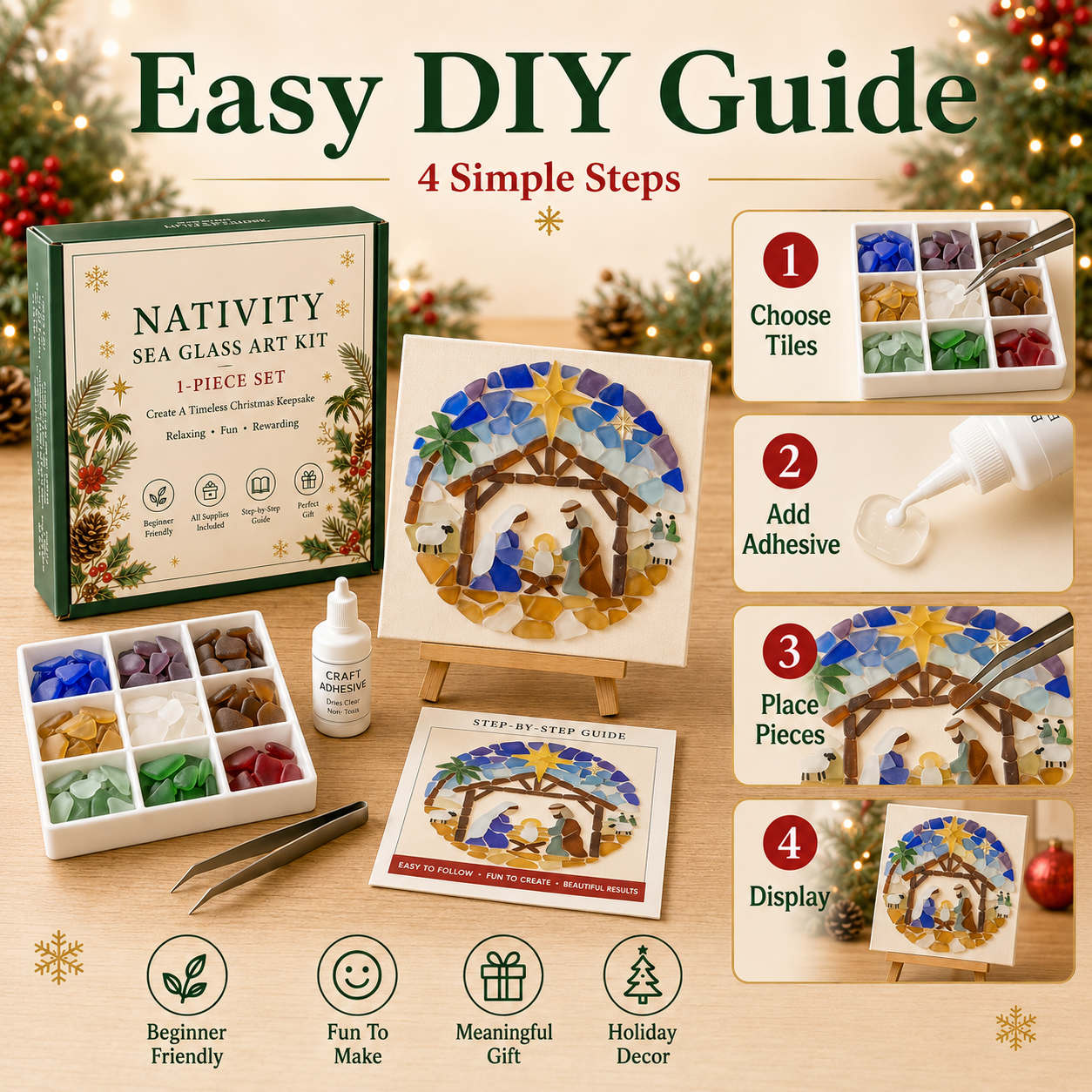 Nativity Sea Glass Art Kit