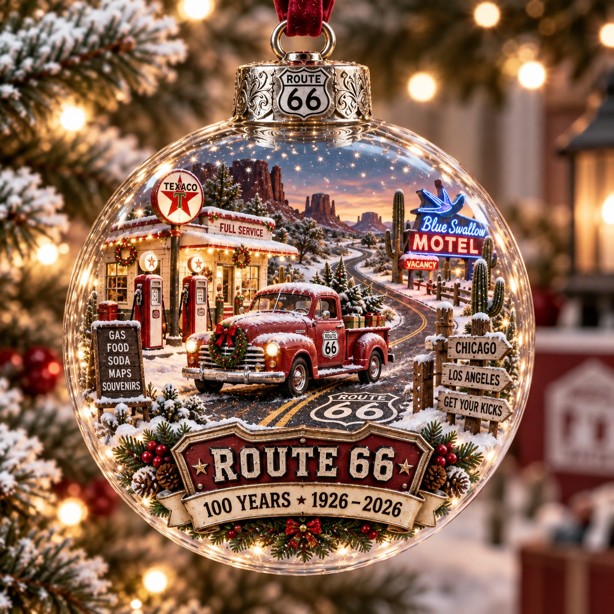 Route 66 100th Anniversary Ornament 