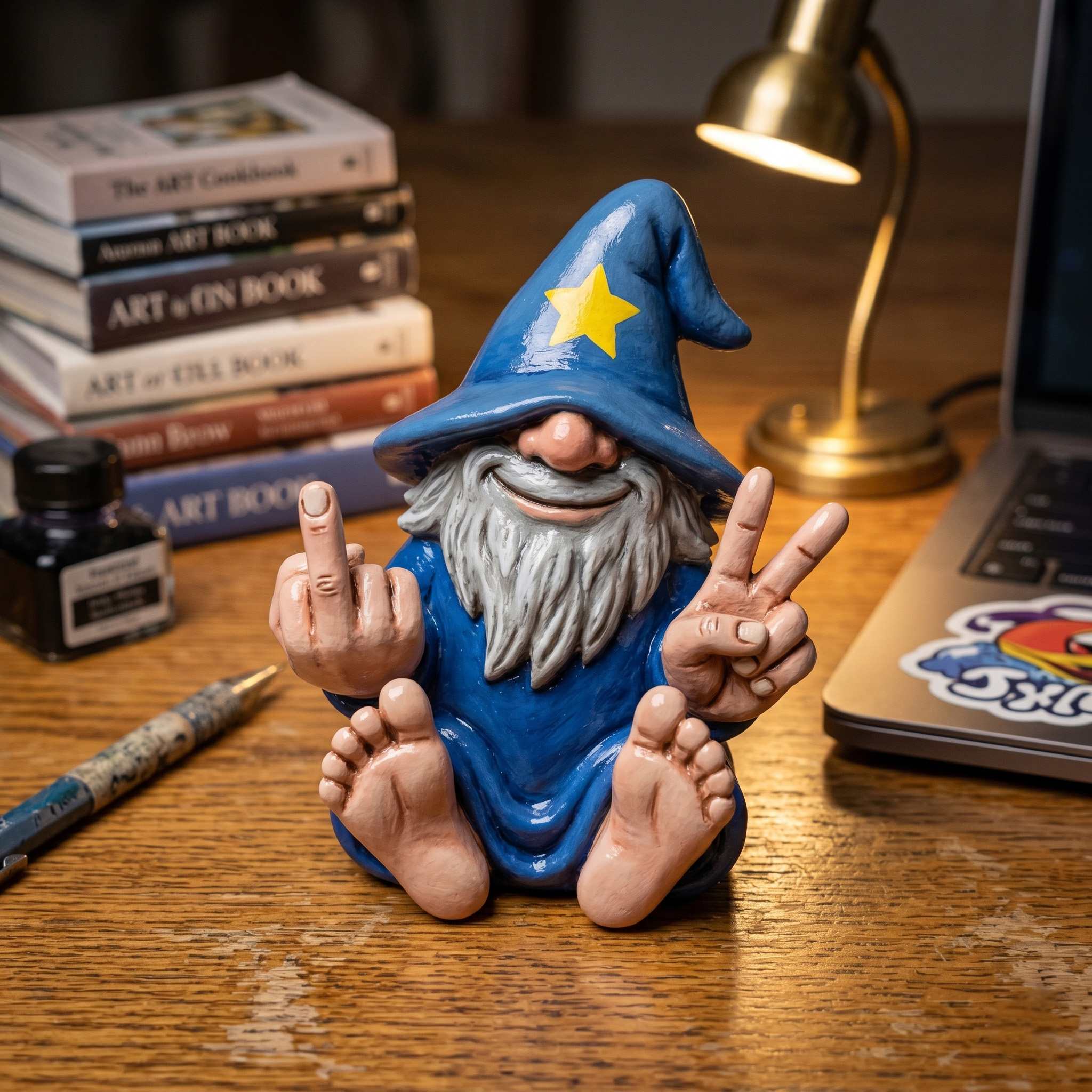 Sassy Wizard Gnome Figurine 
