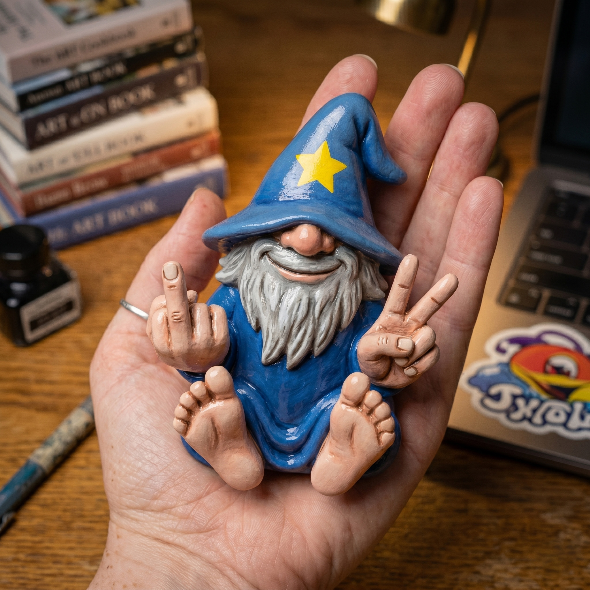 Sassy Wizard Gnome Figurine 