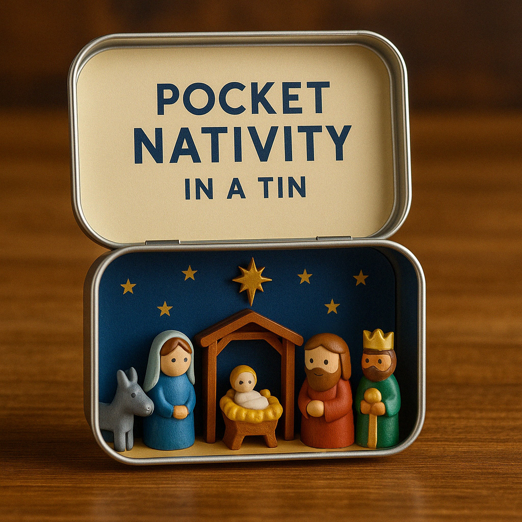 Pocket Nativity in a Tin