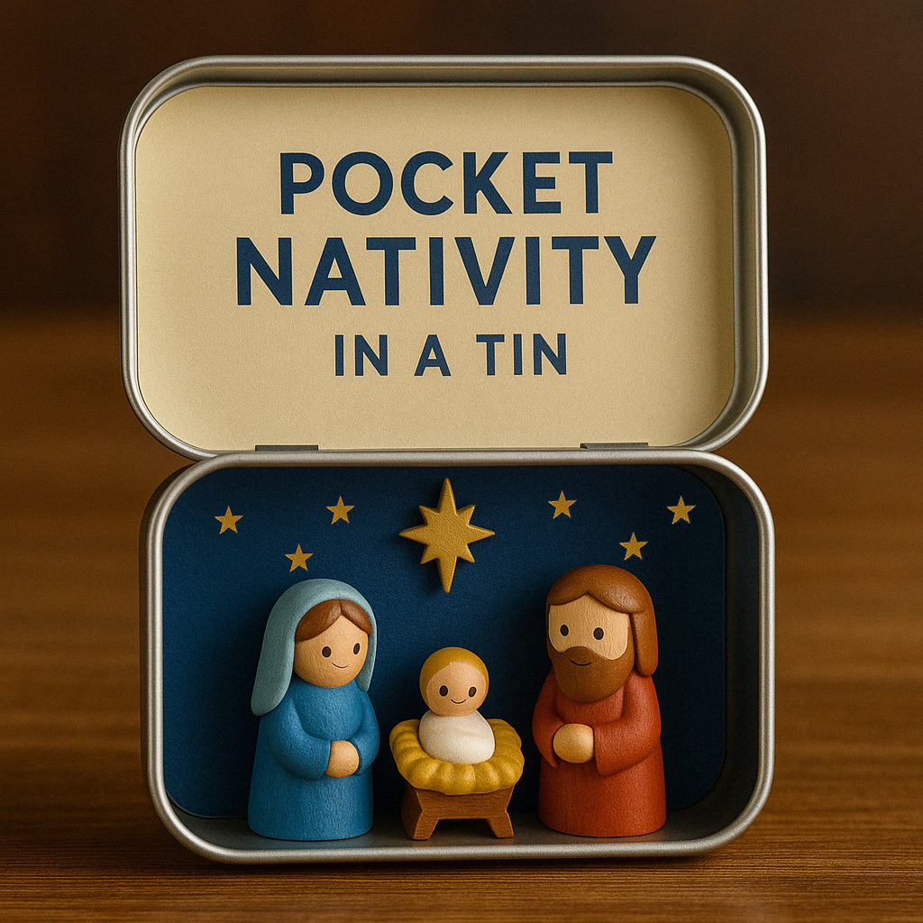 Pocket Nativity in a Tin