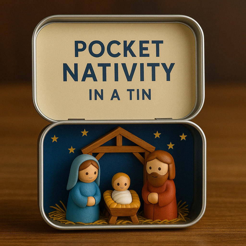 Pocket Nativity in a Tin