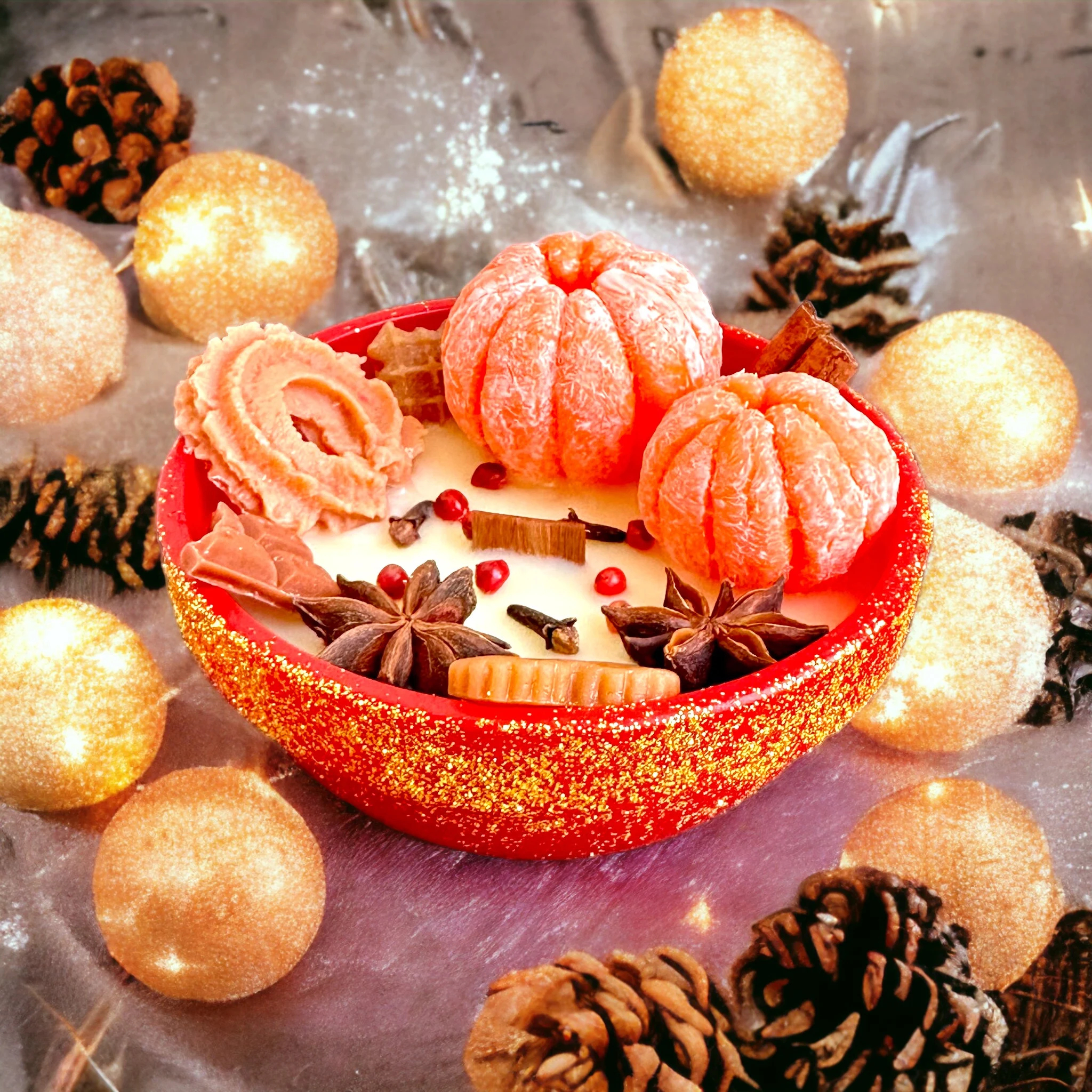 Luxury Christmas Spice Tangerine Candle