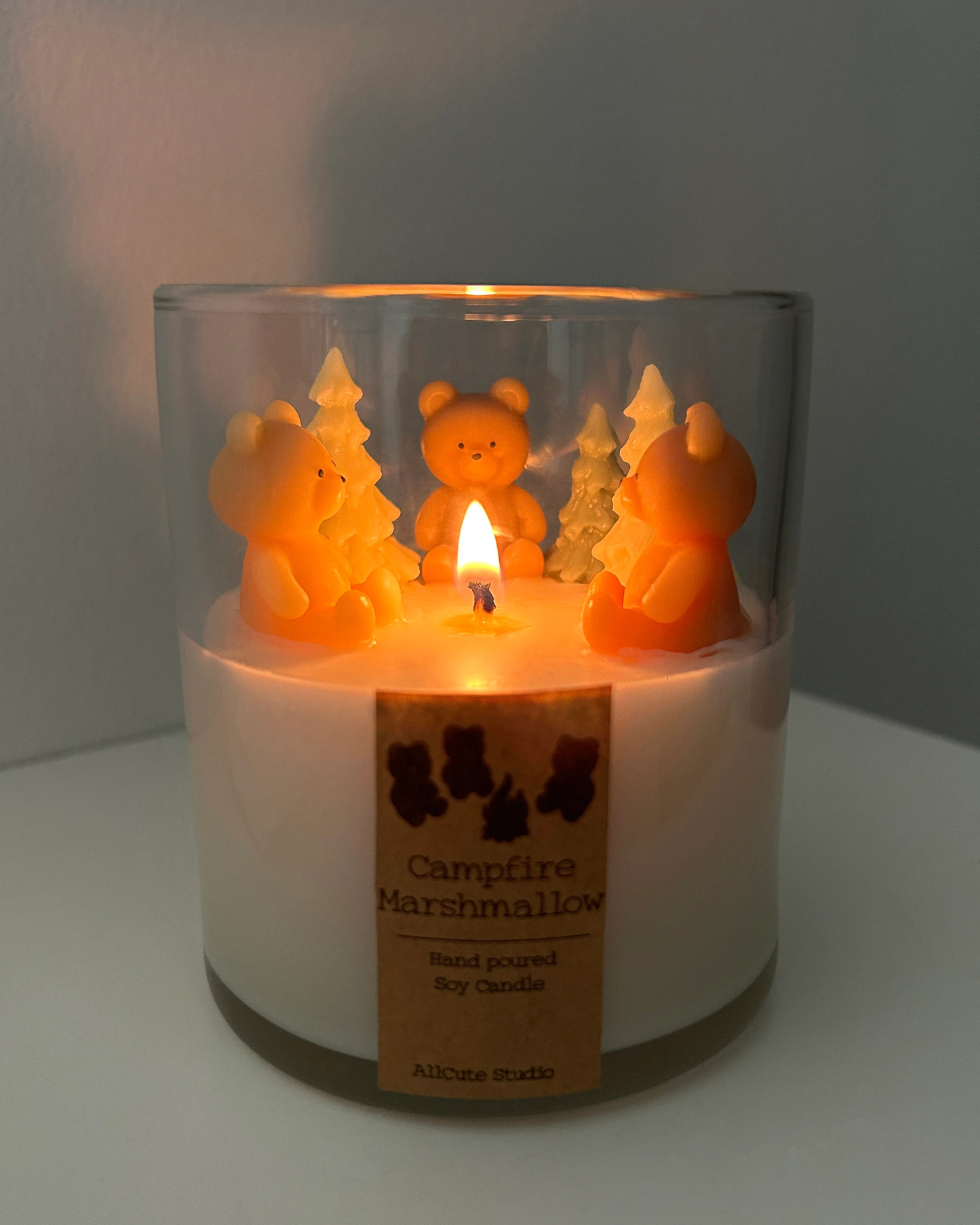 Campfire Bears Candle