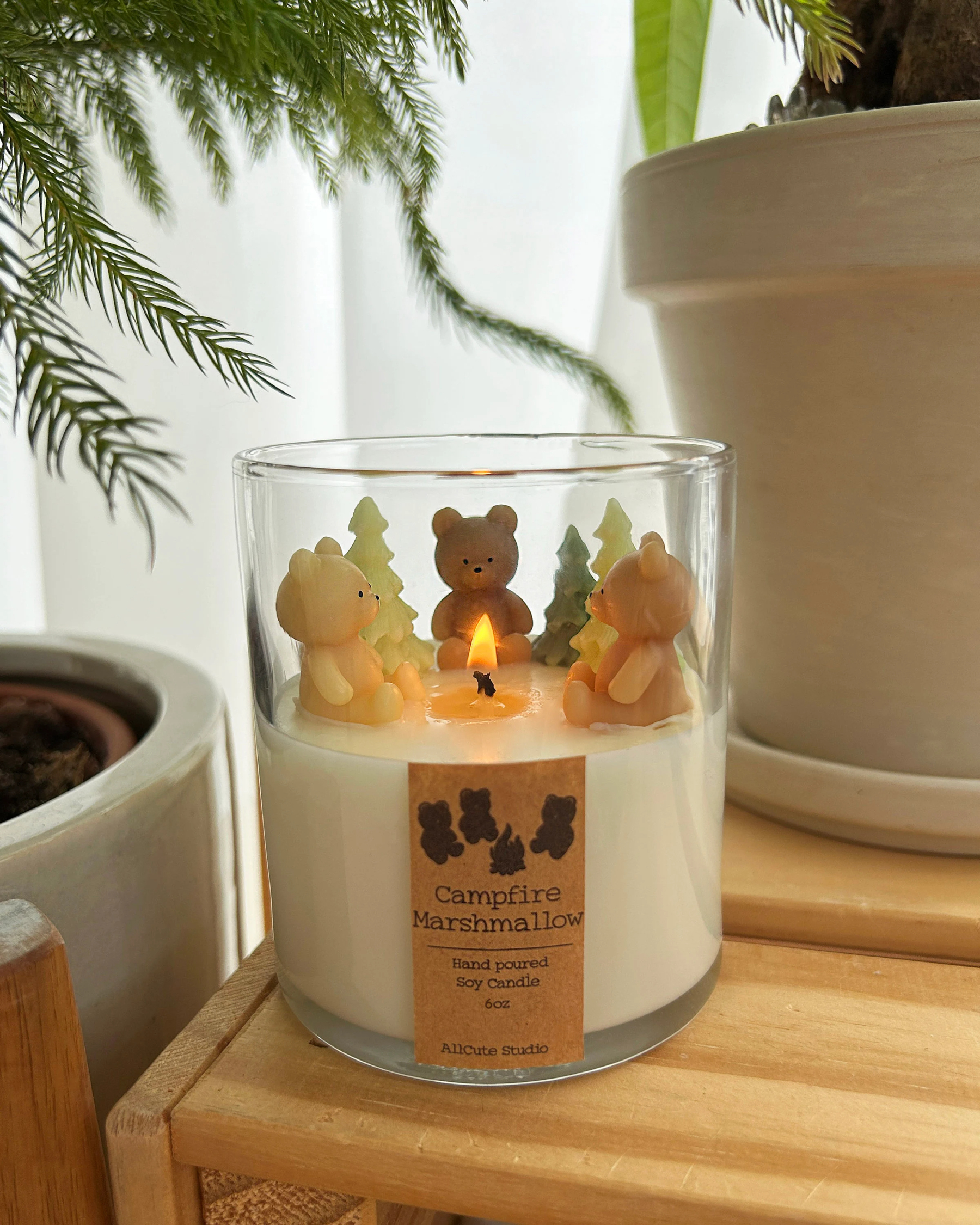 Campfire Bears Candle